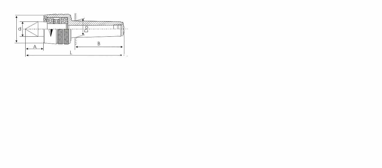 Lathe Machine Tailstock Bearing Center